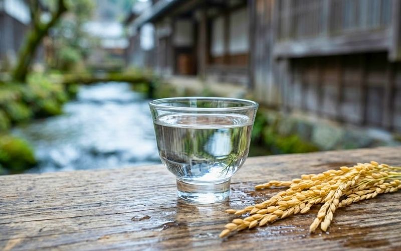 茨城の地酒と酒米をイメージ