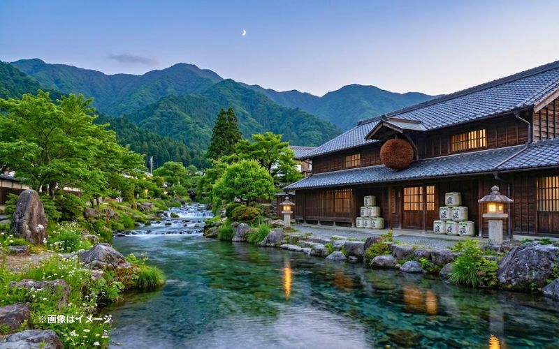 神奈川県の日本酒・地酒の特徴や魅力(丹沢・箱根の山々と名水)をイメージ
