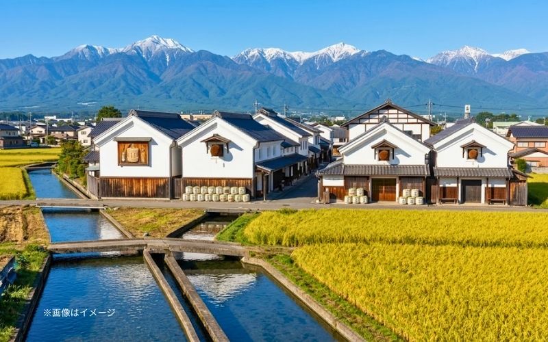 長野県佐久市にある酒蔵のイメージ。