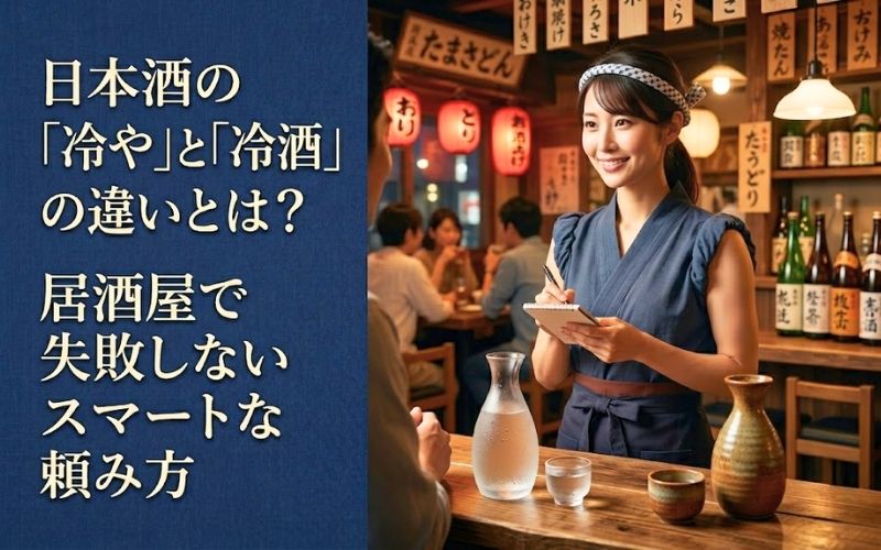 日本酒の「冷や」と「冷酒」の違いとは？居酒屋で失敗しないスマートな頼み方のアイキャッチ画像