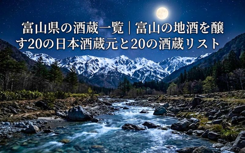 富山県の酒蔵一覧｜富山の地酒を醸す20の日本酒蔵元と20の酒蔵リスト、のアイキャッチ