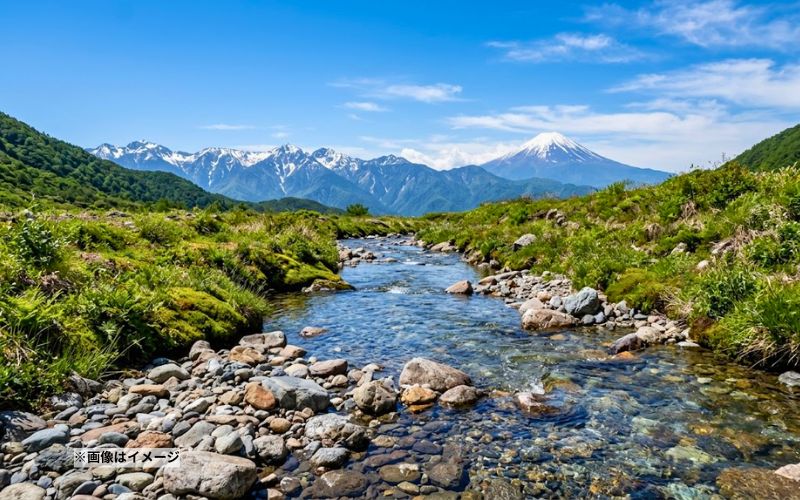 山梨県の豊かな水資源のイメージ